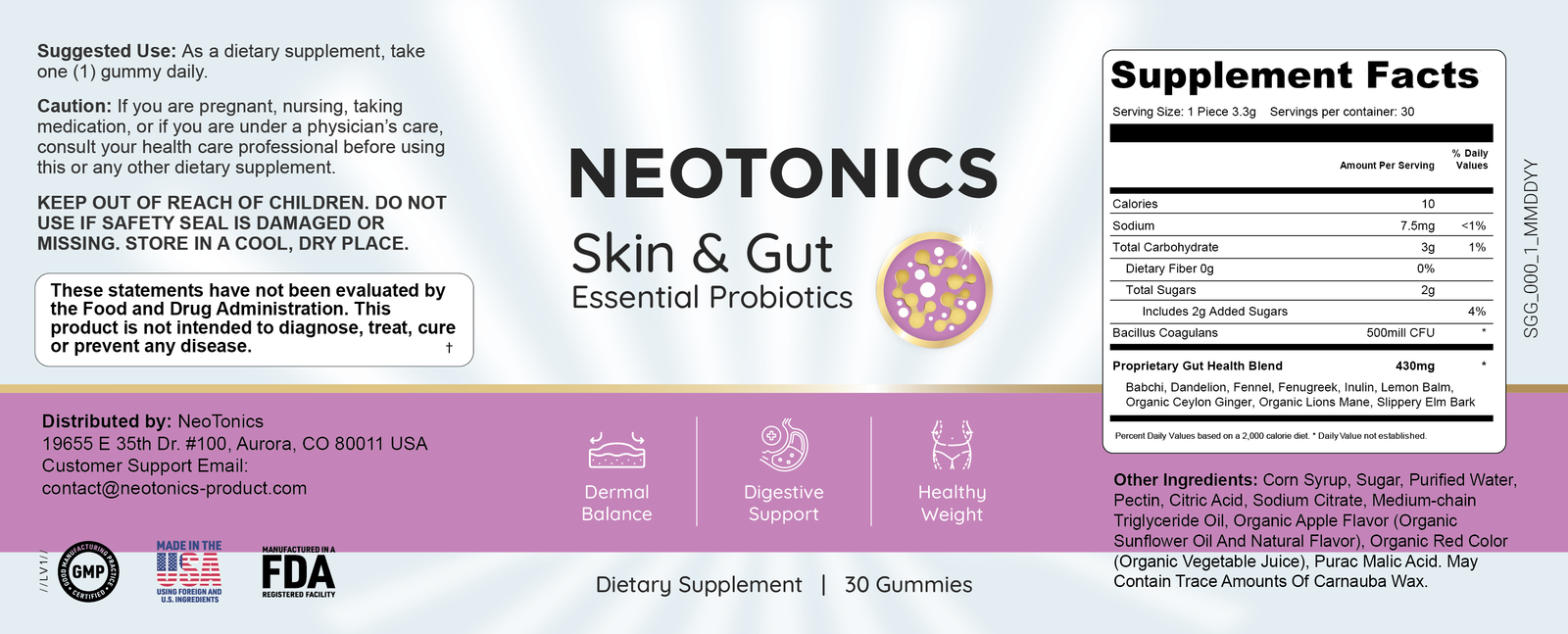 neotonics label