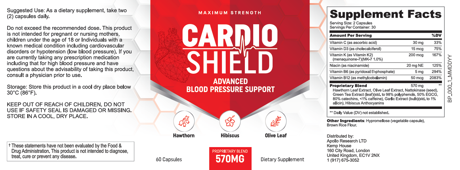 Cardio Shield Official label