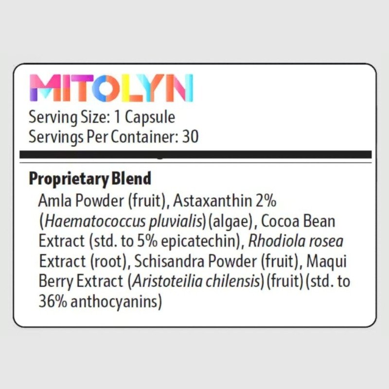 label of Mitolyn supplement