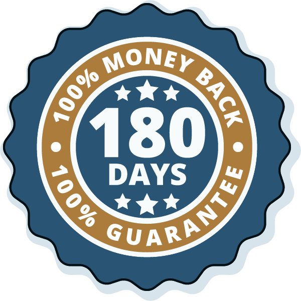 180day money back guarantee
